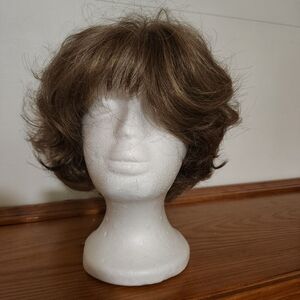 Gabor Short Layered Wig with Full Bangs - Ash Brown